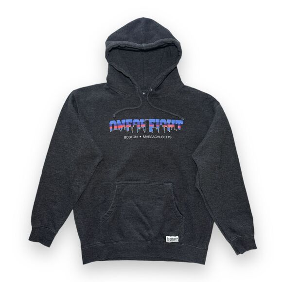 Oneoheight Premium Threads Hoodie Boston Massachusetts Cityscape Screen Print L - Picture 1 of 9